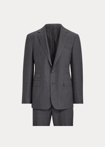 Men's Ralph Lauren Handmade Wool Sharkskin Suits | 374950KOC